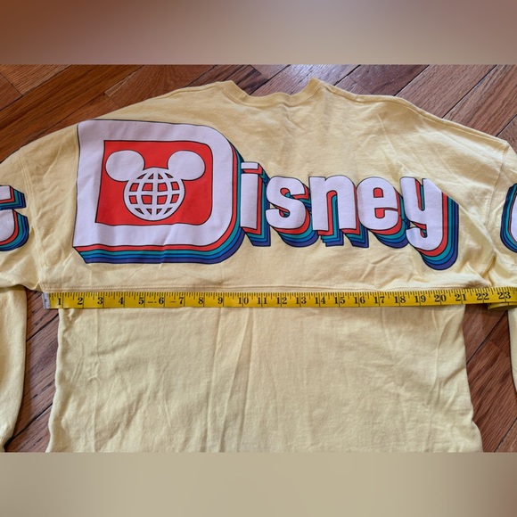 Disney Parks Walt Disney World Retro Logo Yellow Spirit Jersey Adult Size Small - Picture 9 of 13